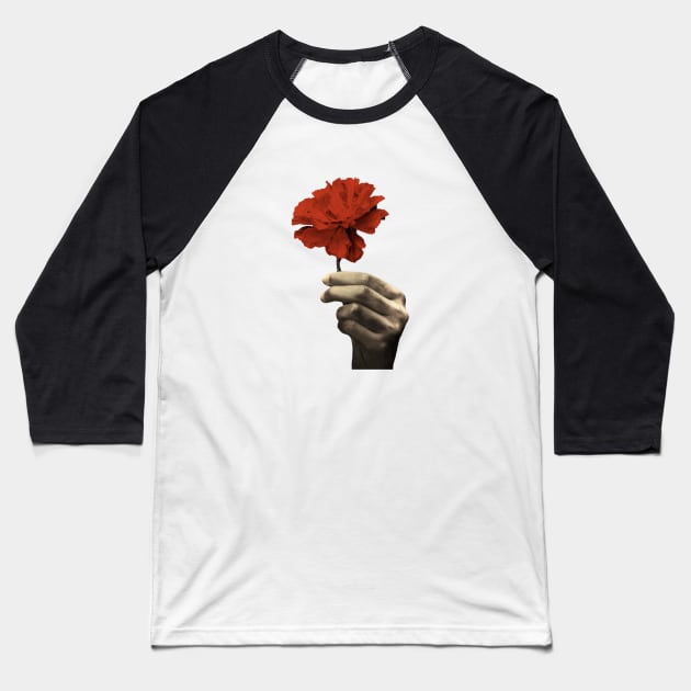 Hadestown Red Flower and Hand| Musical Theatre Gift Baseball T-Shirt by HuhWhatHeyWhoDat